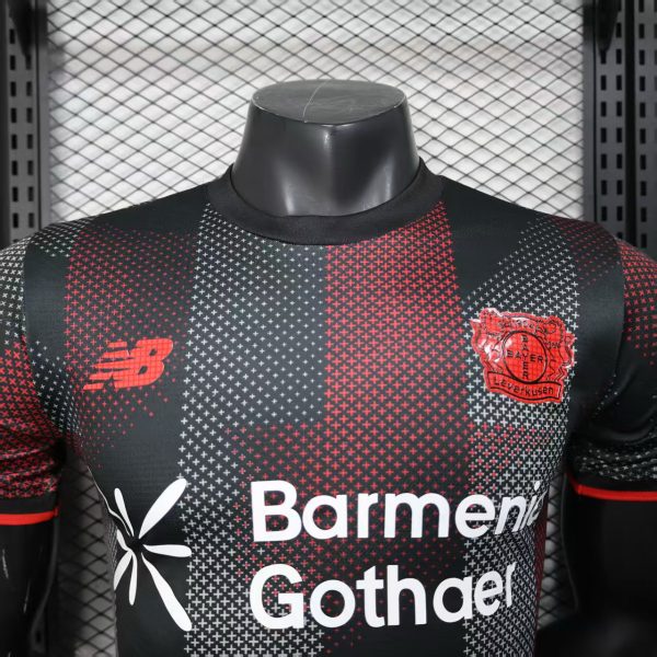 Casa Jugadores Camiseta Leverkusen 2025 2026 Negro Rojo